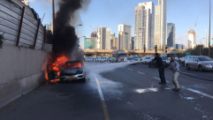  بالفيديو: احتراق مركبة شمال مدينة يافا دون وقوع اصابات